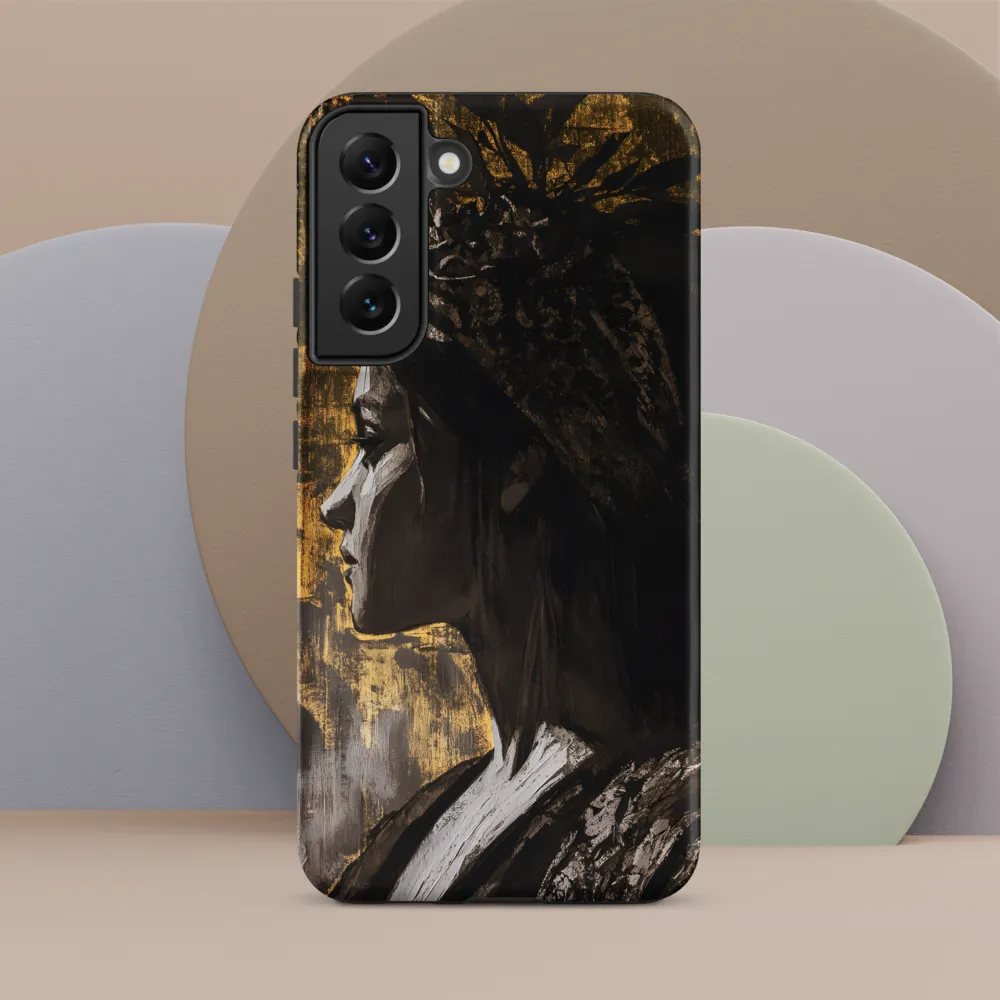 Golden Elegance: A Modern Profile Portrait