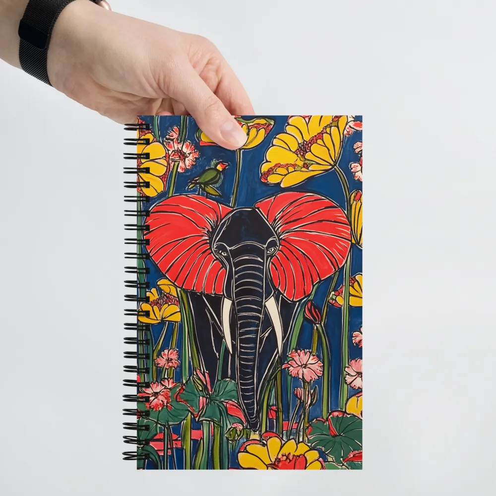 Elephant in Bloom | Spiral Notebook