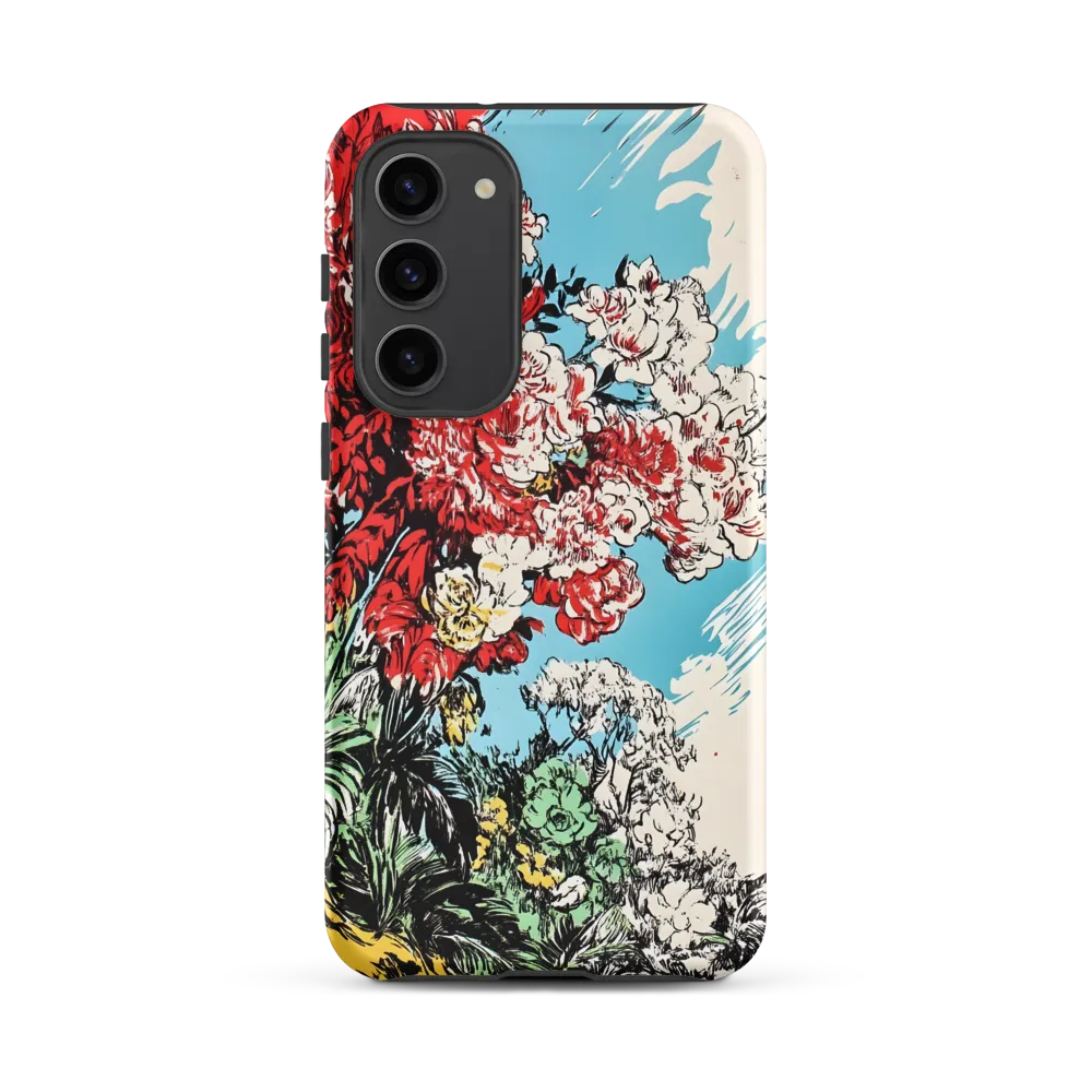 Floral Symphony in Bold Colors | Phone Case |  S23 Plus | Tough Case | Matte