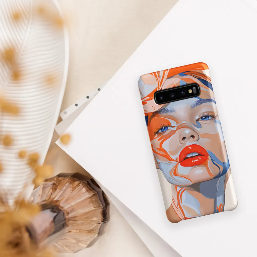 Chromatic Veils — Portrait in Orange and Blue