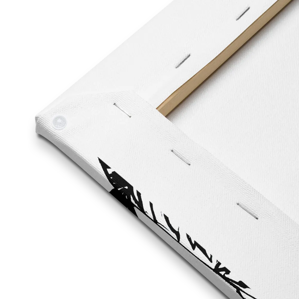 Dynamic Geometry in Ink | Thin Canvas | 16″×16″
