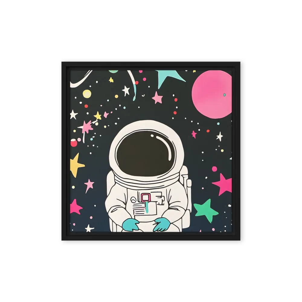 Cosmic Dreamer | Canvas with Black Frame | 16″×16″