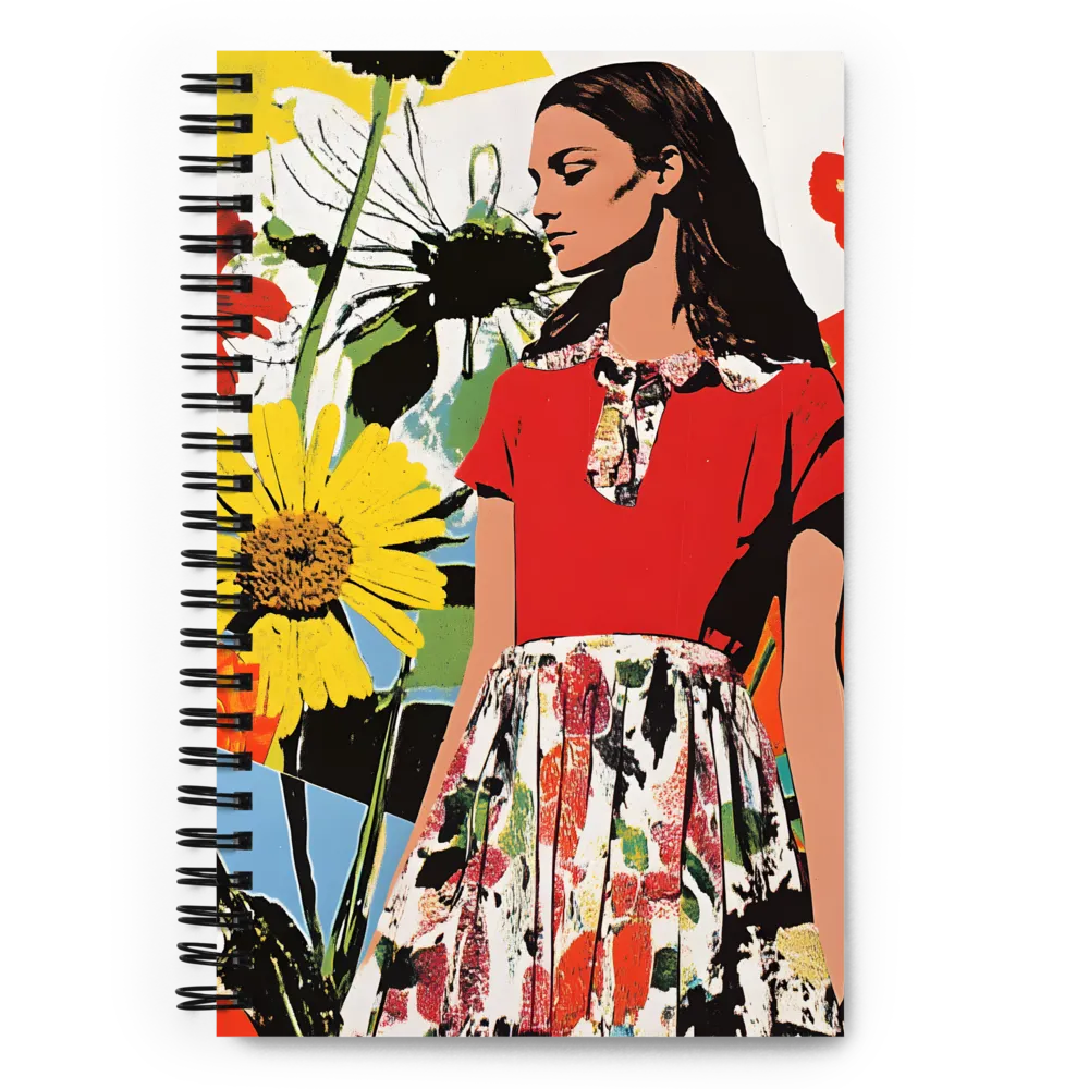 Floral Symphony in Red | Spiral Notebook