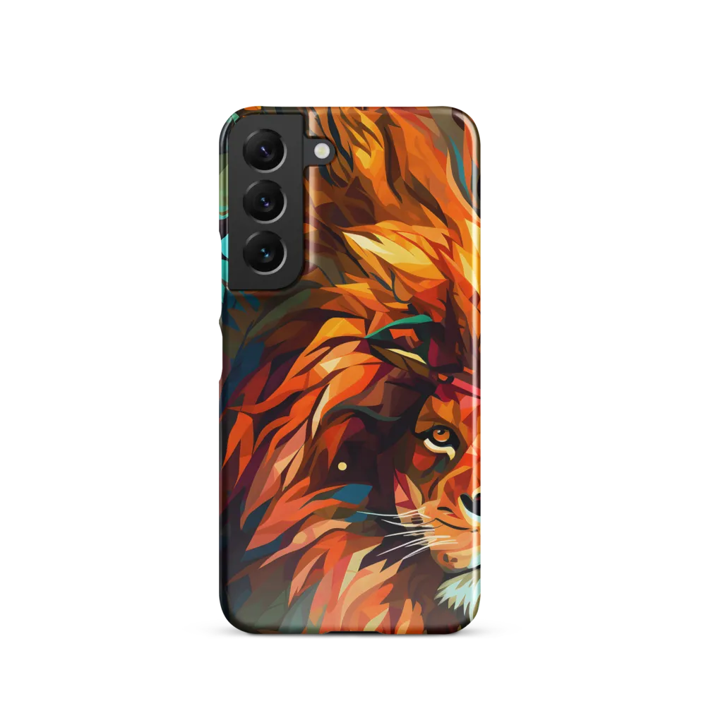 Majestic Gaze: The Polygonal Lion