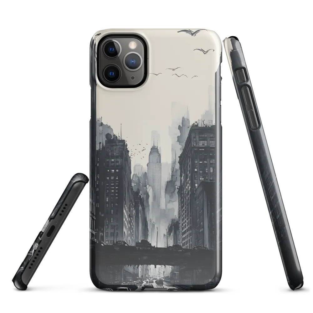 City Whispers: A Monochrome Reflection | Phone Case |  11 Pro Max | Snap Case | Glossy