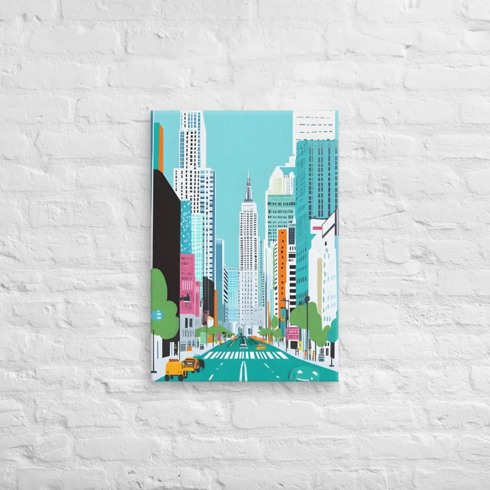 Urban Symphony: A Modern Cityscape | Canvas | 18″×26″