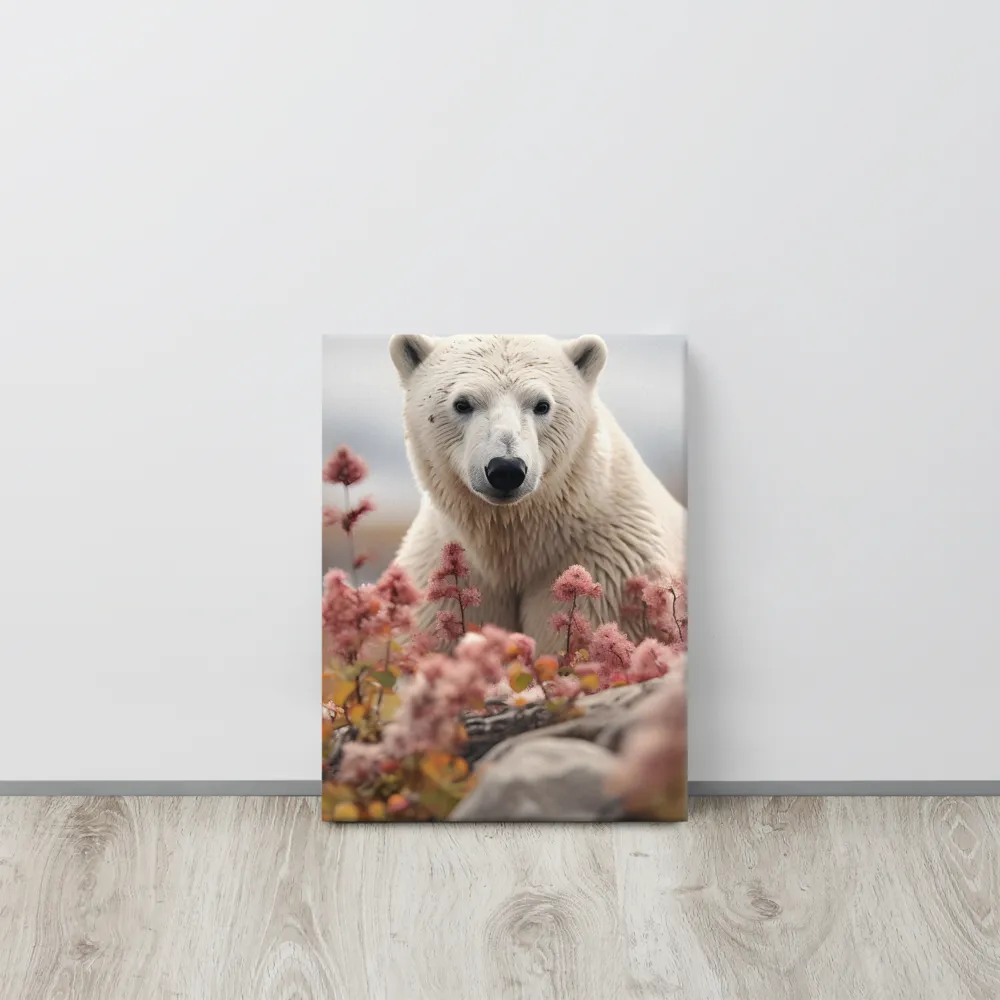 Curiosity Among Blooms: The Polar Bear