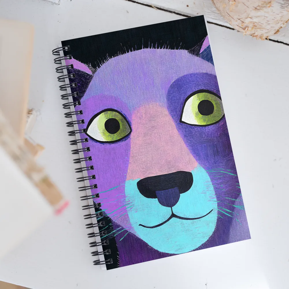 Playful Lion Portrait | Spiral Notebook