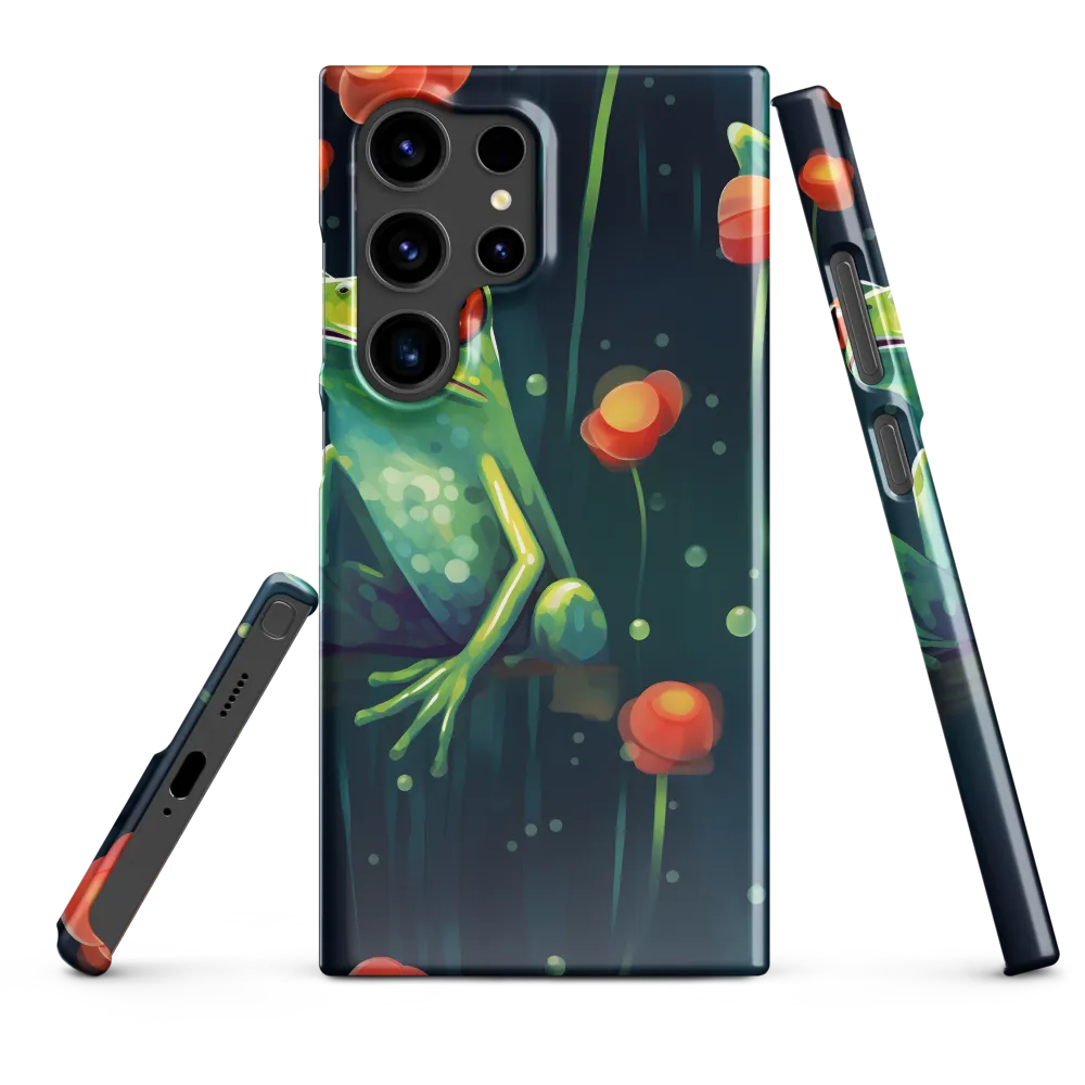 Playful Frogs in a Lush Pond | Phone Case |  S24 Ultra | Snap Case | Glossy