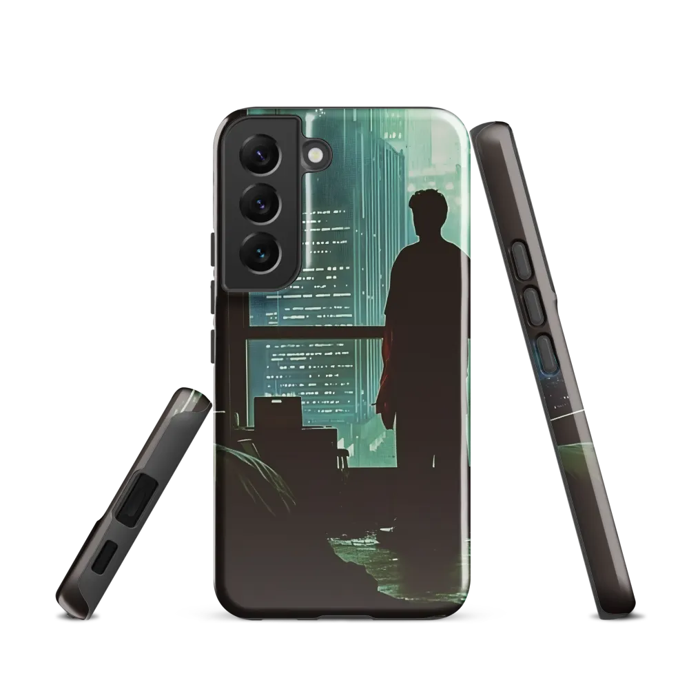Silent Contemplation in a Futuristic Dystopia