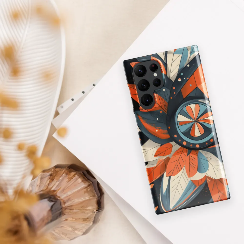 Floral Symphony in Orange and Teal