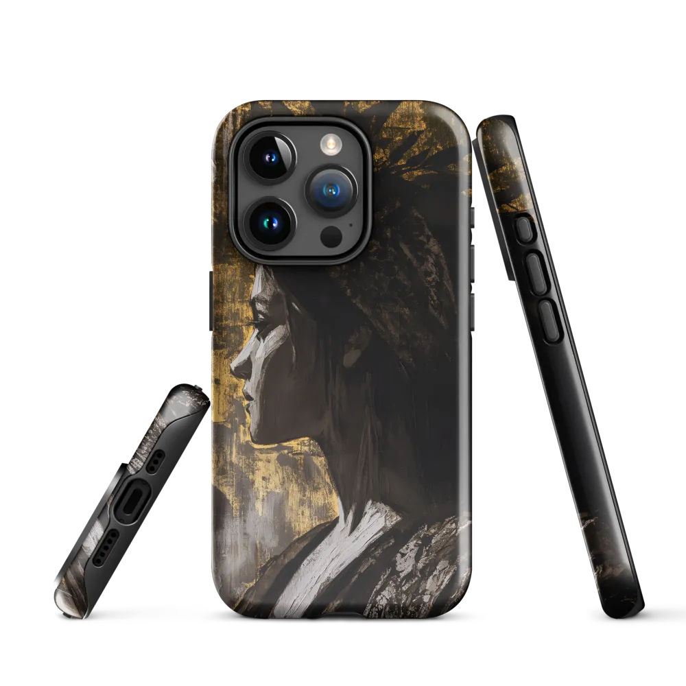 Golden Elegance: A Modern Profile Portrait