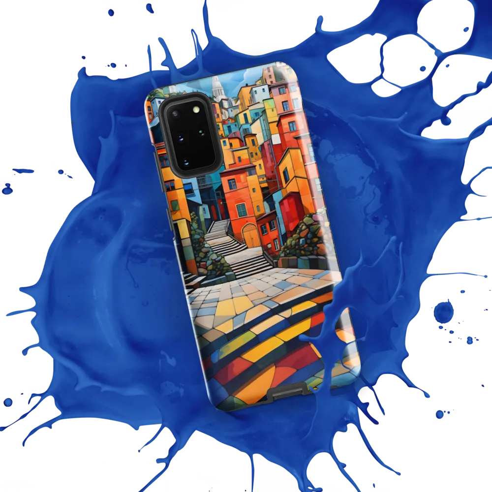 Vibrant Village: A Cubist Journey