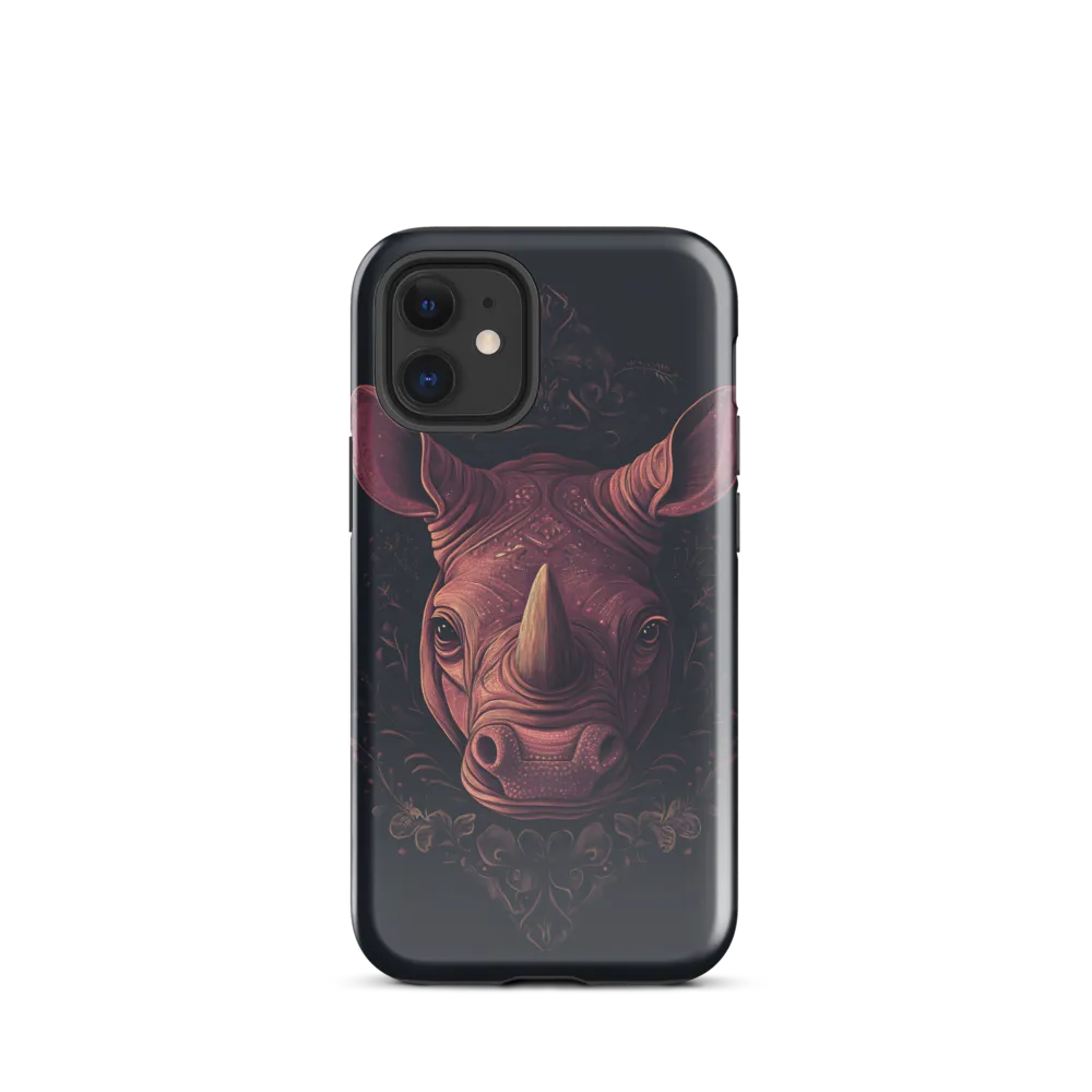 Regal Rhinoceros | Phone Case |  12 mini | Tough Case | Glossy
