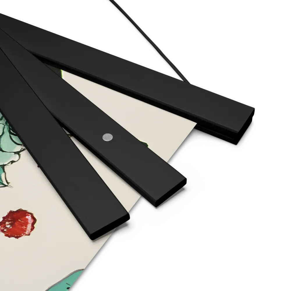 Whimsical Garden Reverie | Poster With Black Wood Hanger | 18″×18″