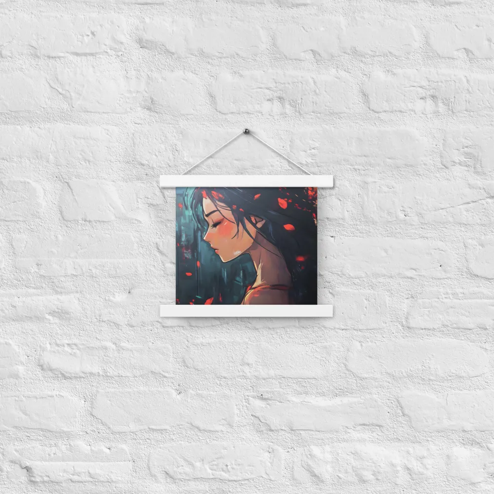 Whispers of Melancholy | Poster With White Wood Hanger | 10″×10″