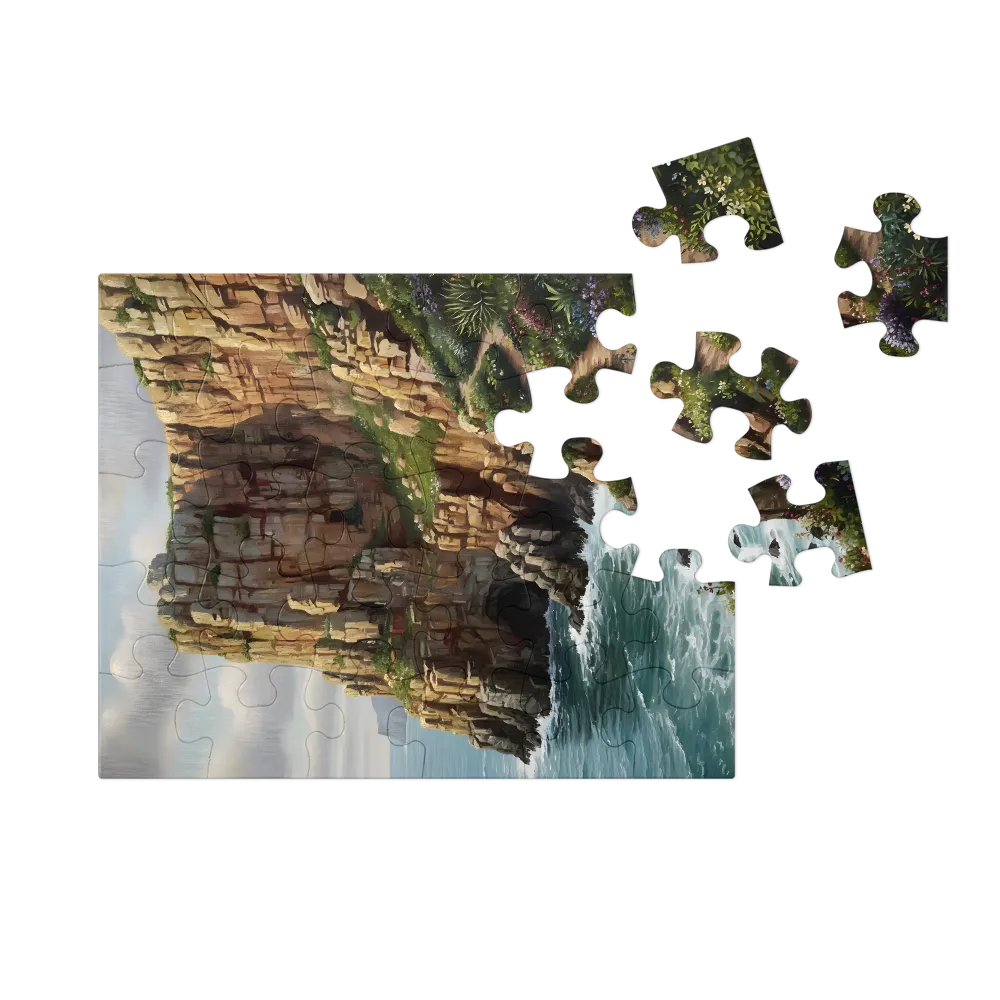 Cliffside Path 
 Jigsaw Puzzle in Tin Box