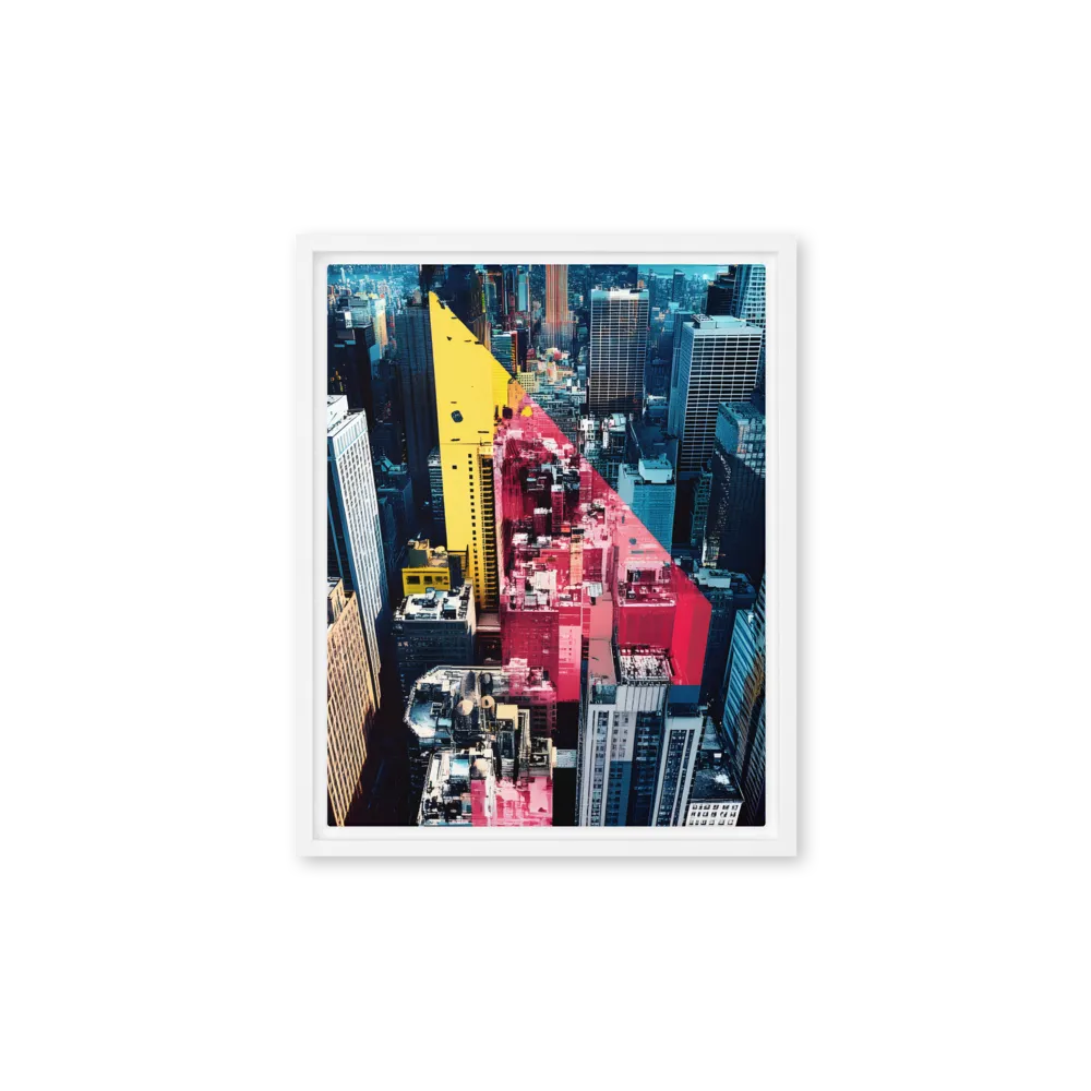 Dynamic Urban Symphony | Canvas with White Frame | 11″×14″