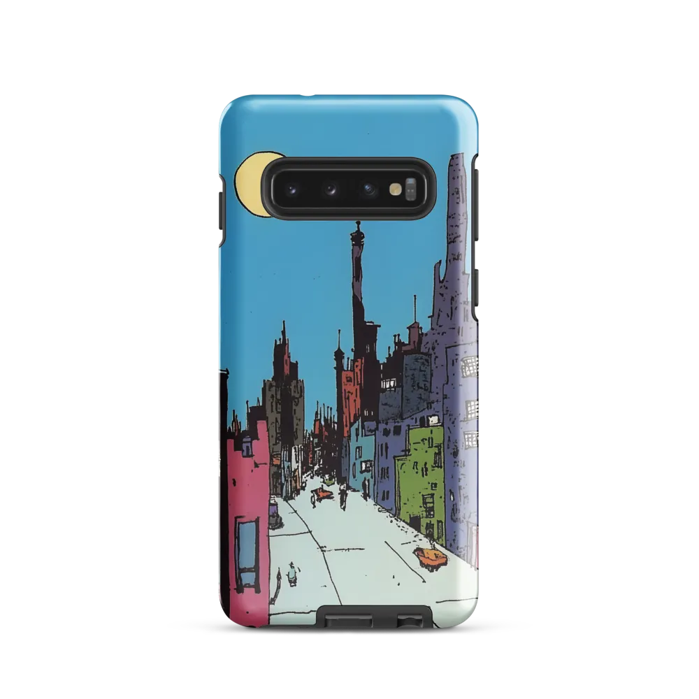 Vibrant Cityscape under the Moon