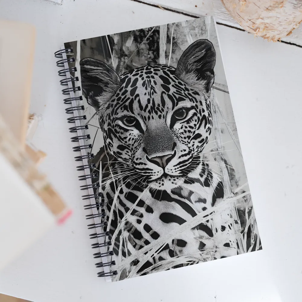 Majestic Gaze: The Leopard's Portrait | Spiral Notebook