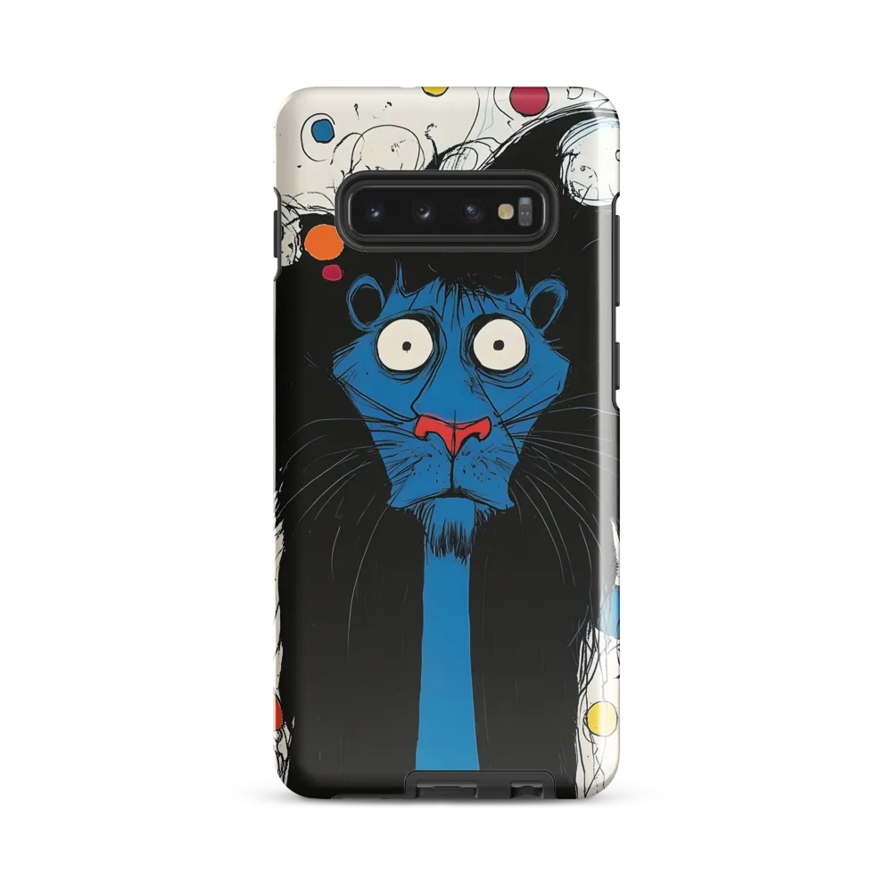 Whimsical Blue Lion | Phone Case |  S10 Plus | Tough Case | Glossy