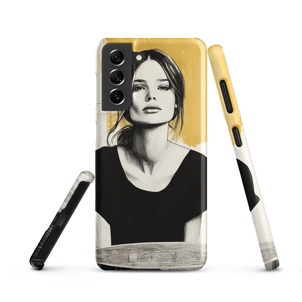 Golden Serenity: A Minimalist Portrait