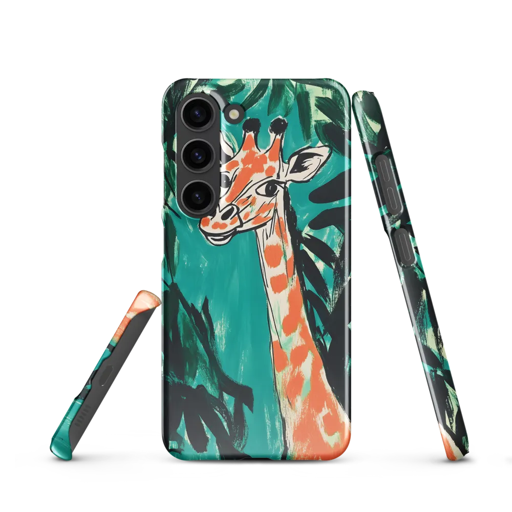 Curious Giraffe in Lush Greenery | Phone Case |  S23 | Snap Case | Glossy