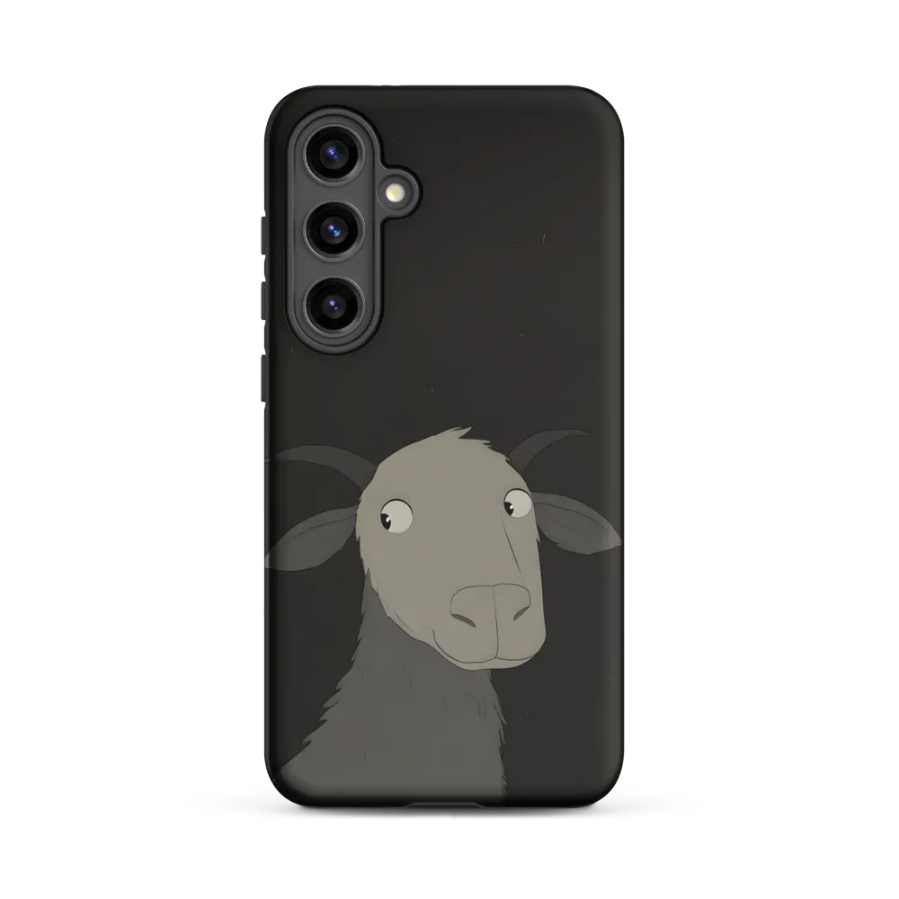 Whimsical Goat in Darkness