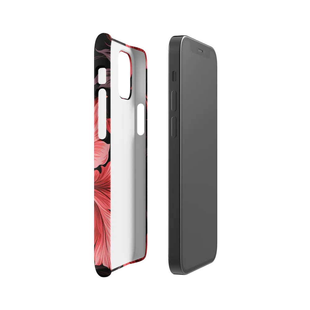 Tropical Elegance in Red | Phone Case |  12 Mini | Snap Case | Matte
