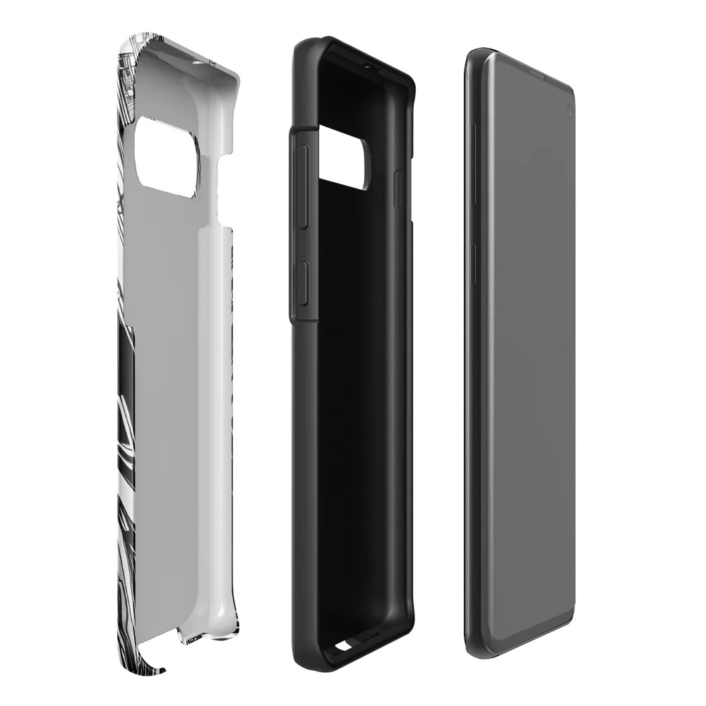 Urban Echoes: A Line Art Journey | Phone Case |  S10 Plus | Tough Case | Glossy