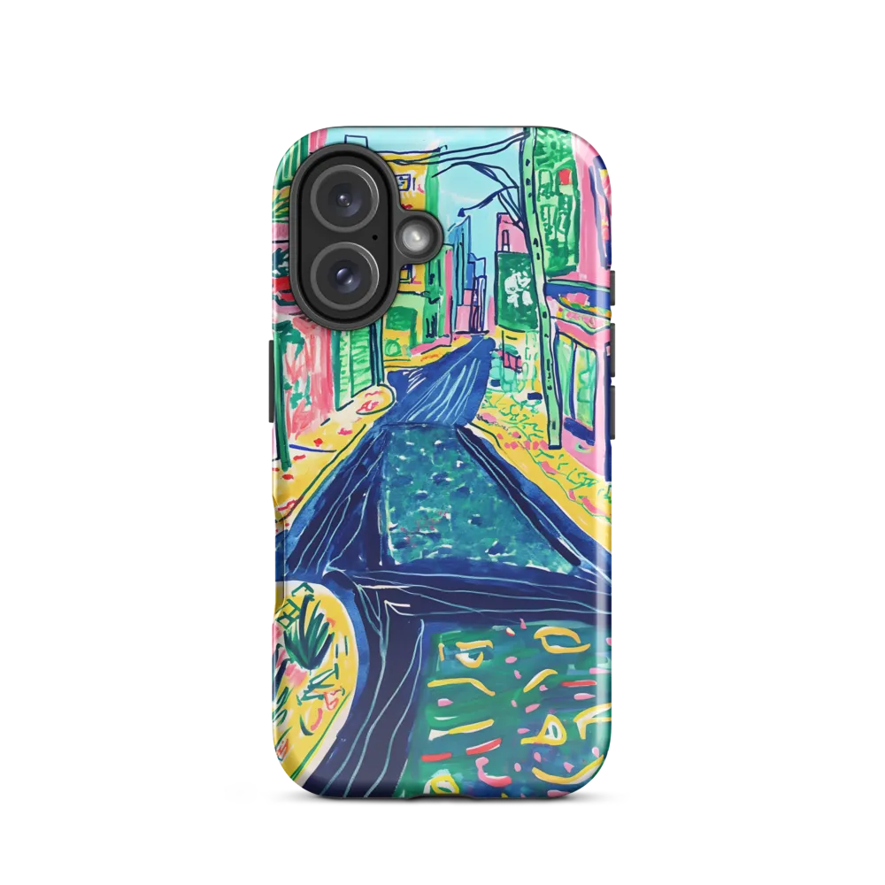 Dreamy Street in Vibrant Hues