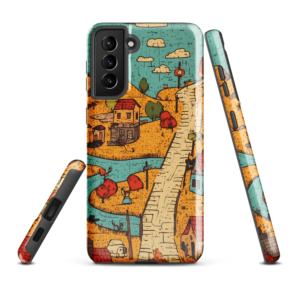 Whimsical Village Landscape
