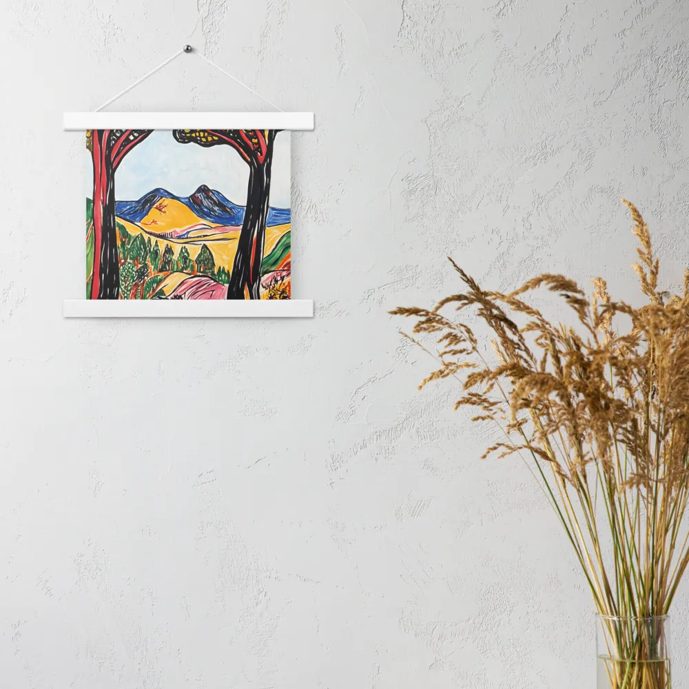 Vibrant Nature's Embrace | Poster With White Wood Hanger | 10″×10″