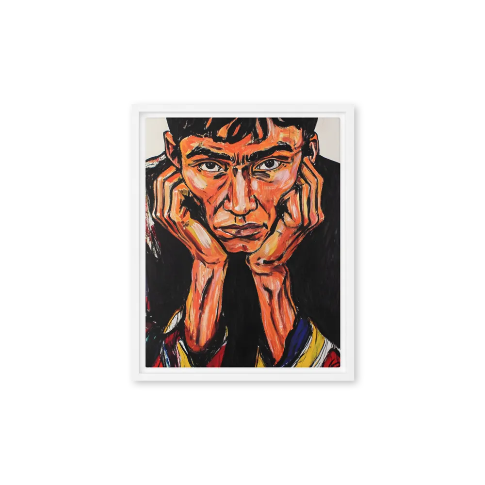 Contemplative Intensity: An Expressionist Portrait