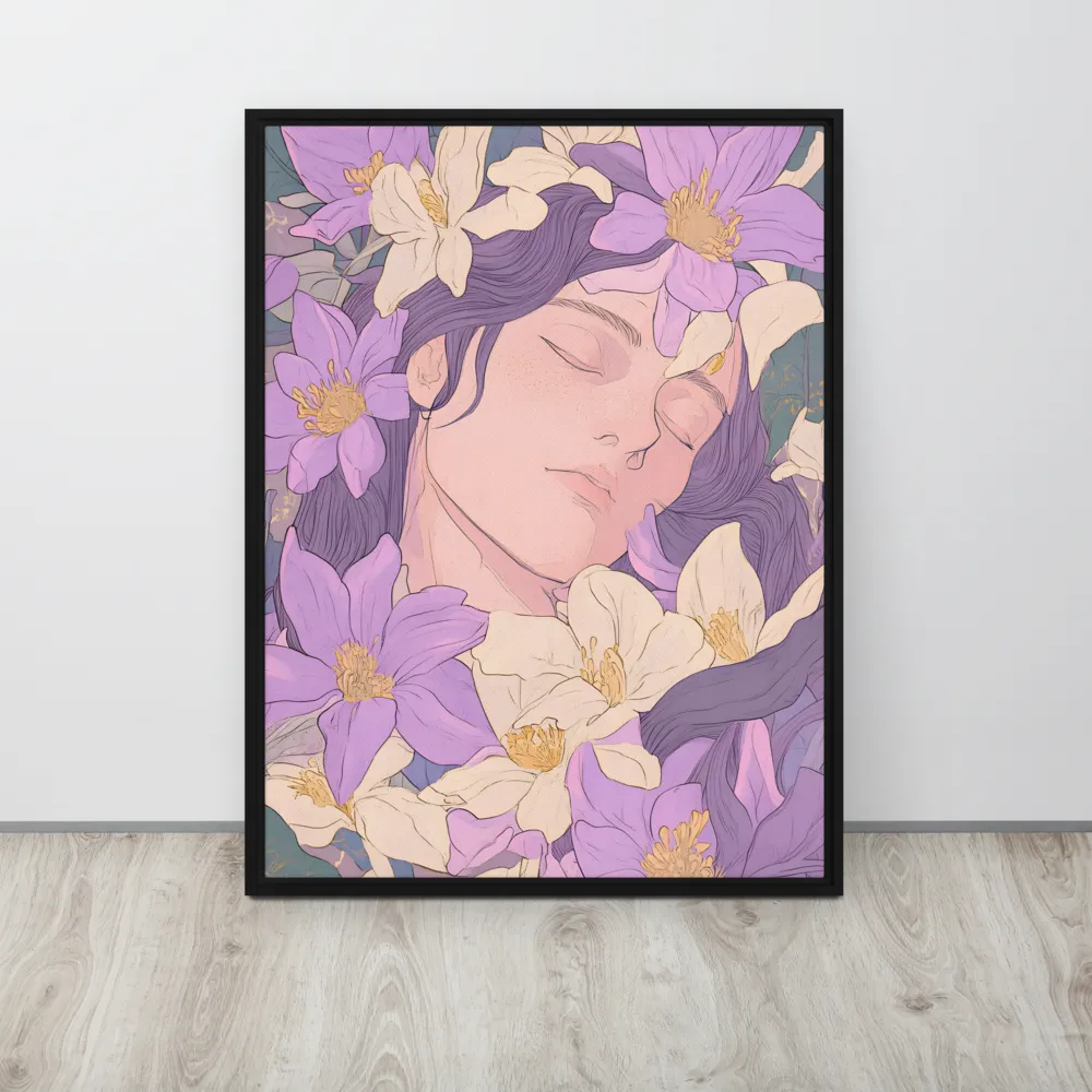 Harmony in Bloom | Canvas with Black Frame | 24″×32″