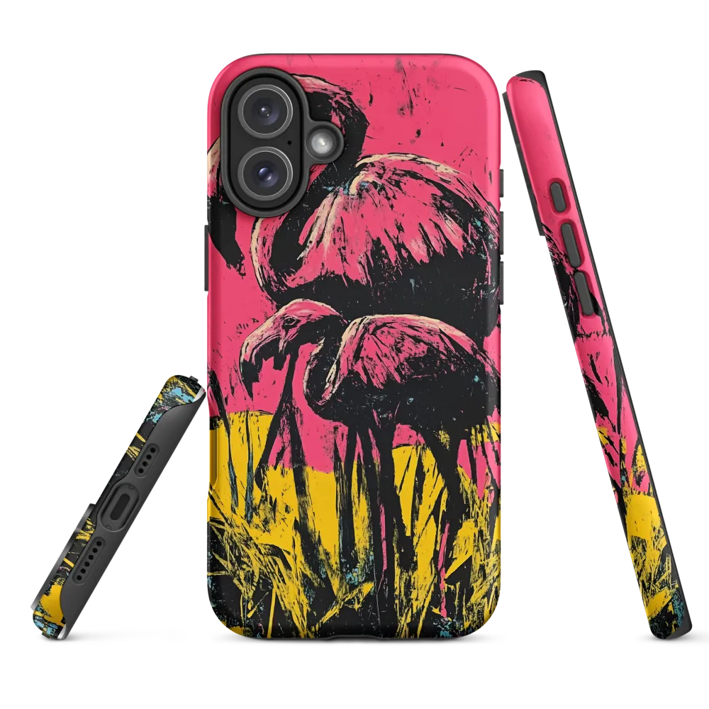 Flamingo Duet: A Pop Art Expression