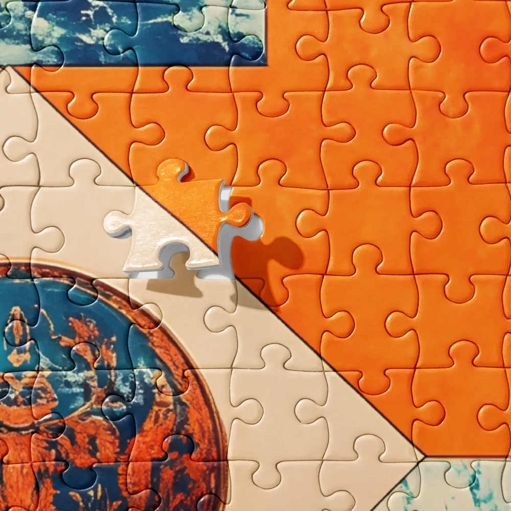 Harmonious Encounters: Abstract Geometry | Jigsaw Puzzle | 520 pieces