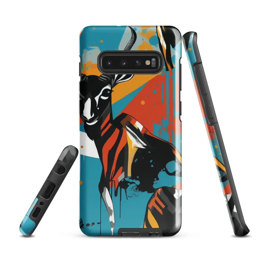 Dynamic Antelope in Vivid Abstract | Phone Case |  S10 Plus | Tough Case | Glossy