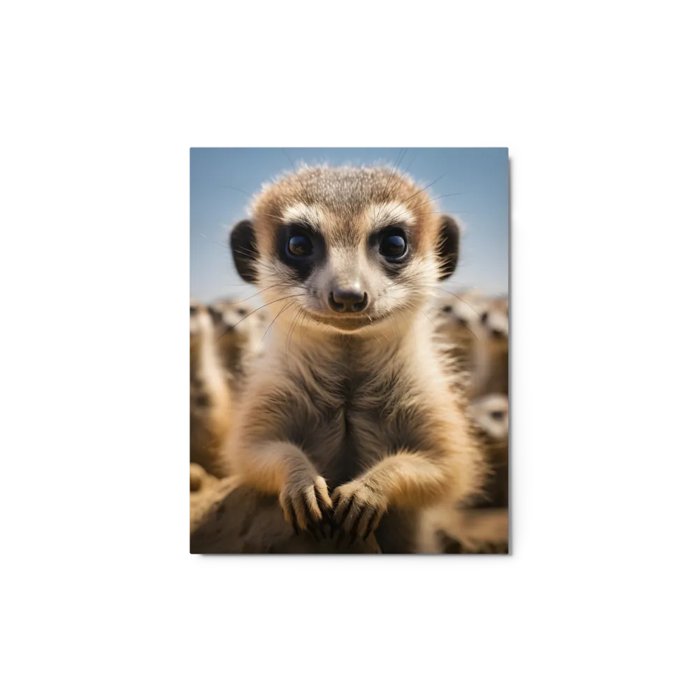 Curious Stance: The Meerkat's Gaze | Metal Print | 11″×14″