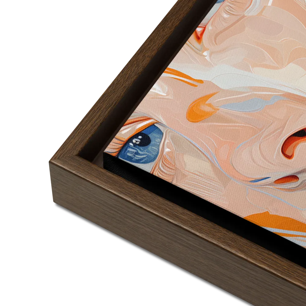 Ethereal Expressions | Canvas with Brown Frame | 12″×12″