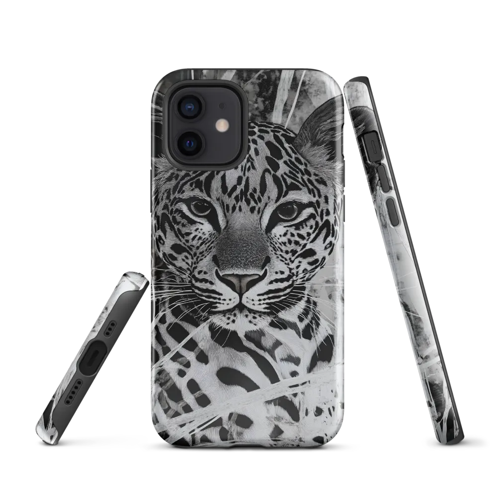 Majestic Gaze: The Leopard's Portrait | Phone Case |  12 | Tough Case | Glossy