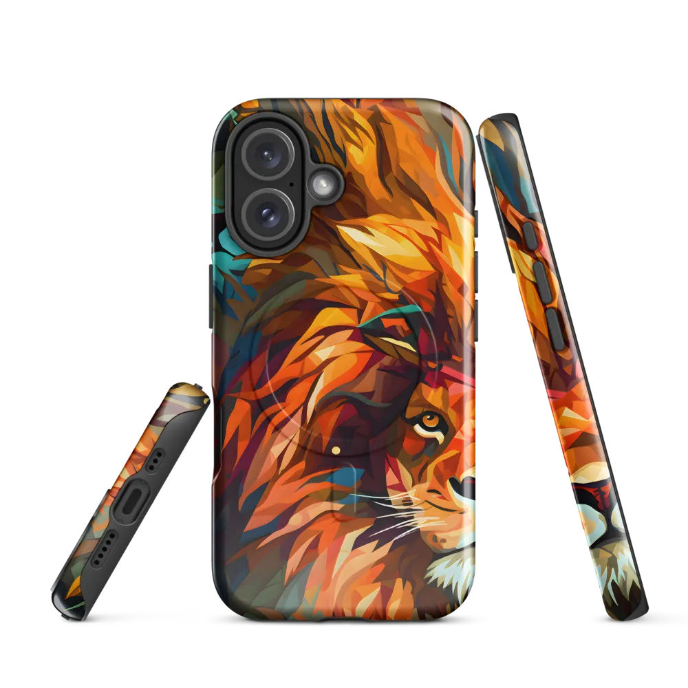 Majestic Gaze: The Polygonal Lion