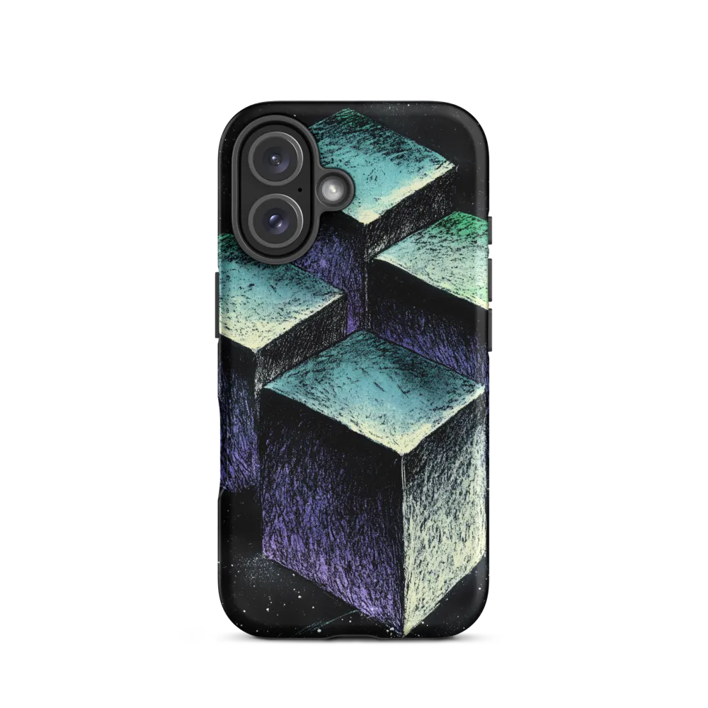 Floating Geometry: A Study in Cubes | Phone Case