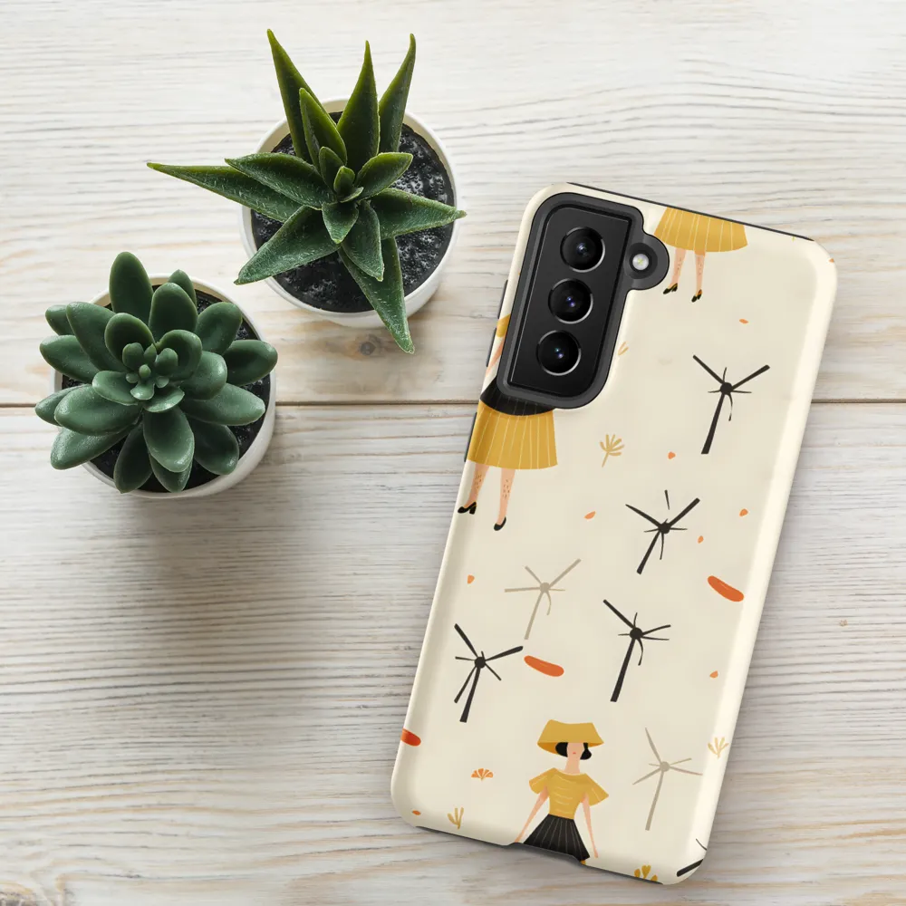 Whimsical Patterns of Nature and Femininity | Phone Case |  S21 FE | Tough Case | Matte