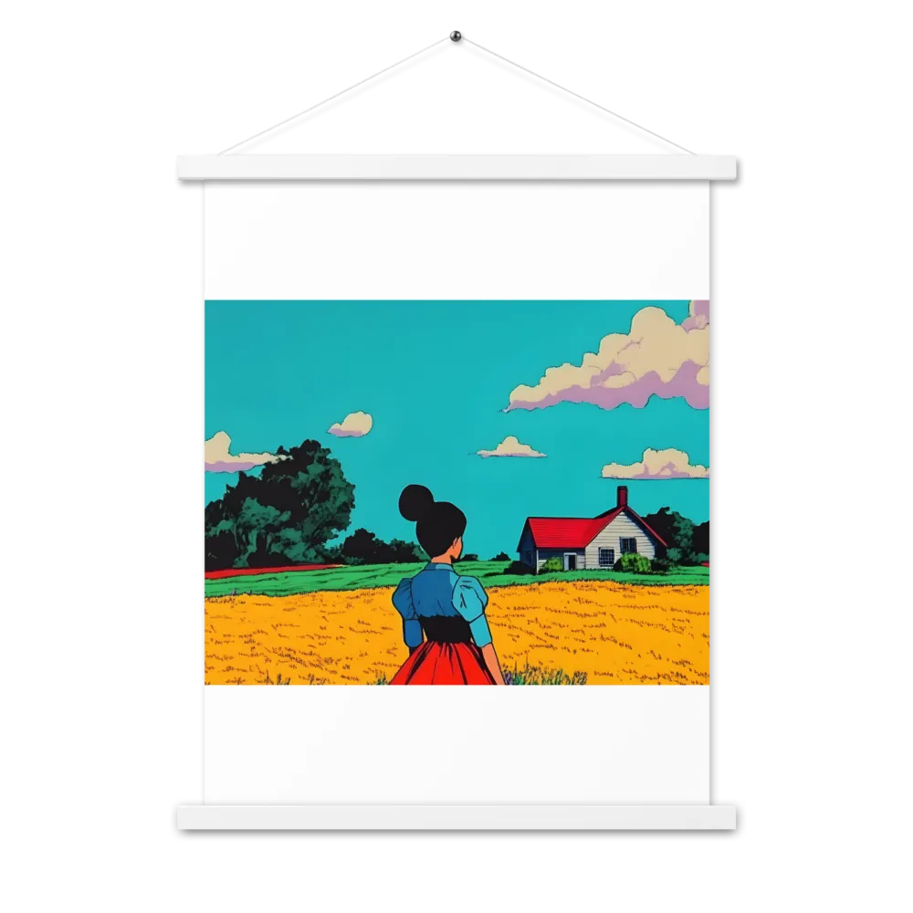 Whispers of a Sunlit Meadow | Poster With White Wood Hanger | 18″×24″