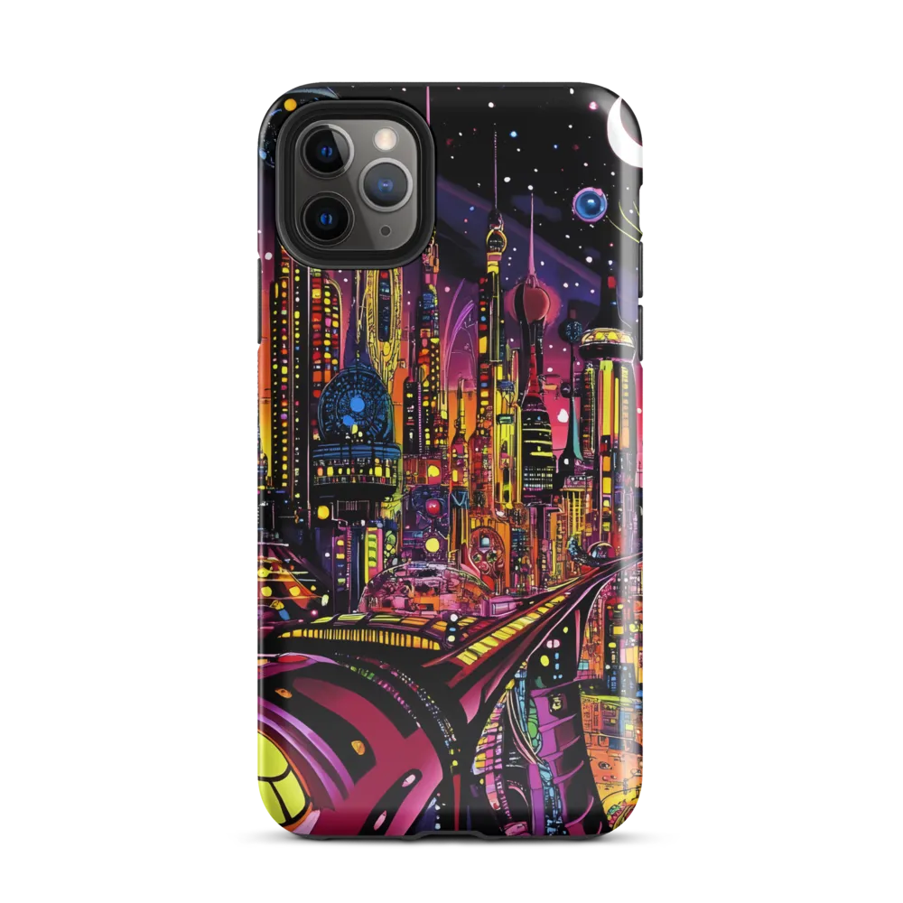 Neon Odyssey: A Journey Through Futuristic Realms | Phone Case |  11 Pro Max | Tough Case | Glossy