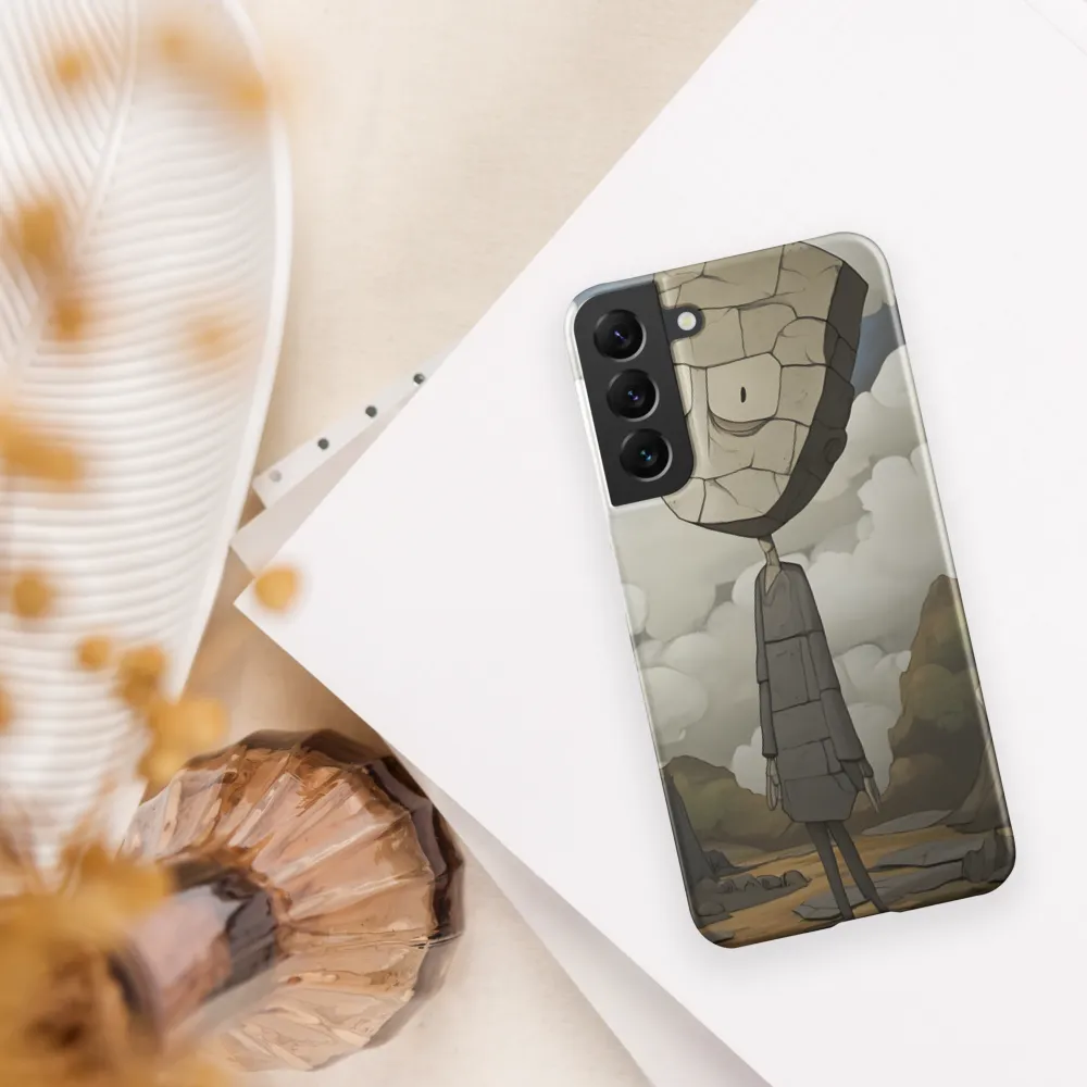 Whimsical Stone Figure in a Rocky Landscape | Phone Case |  S22 Plus | Snap Case | Matte
