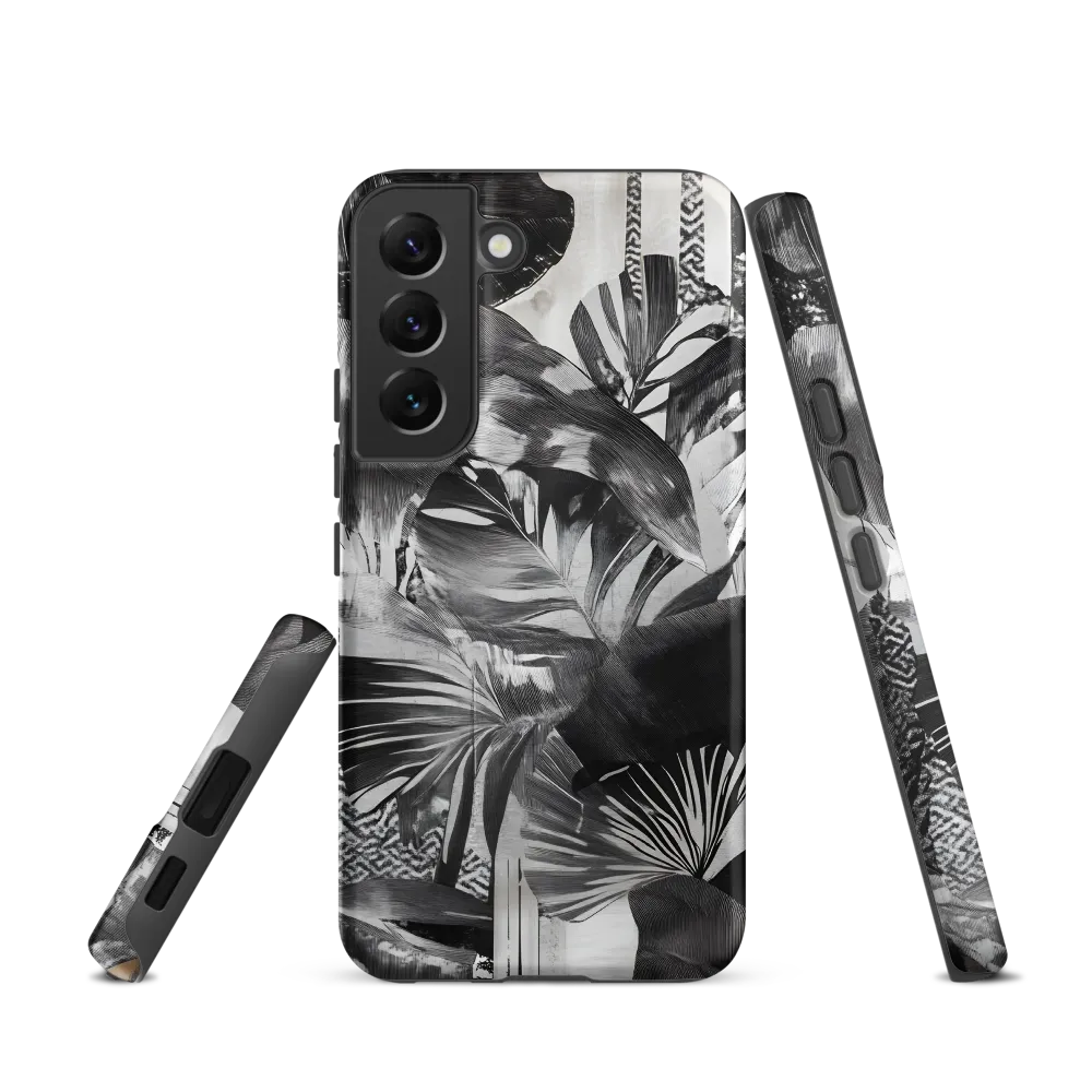 Monochrome Serenity in Tropical Foliage