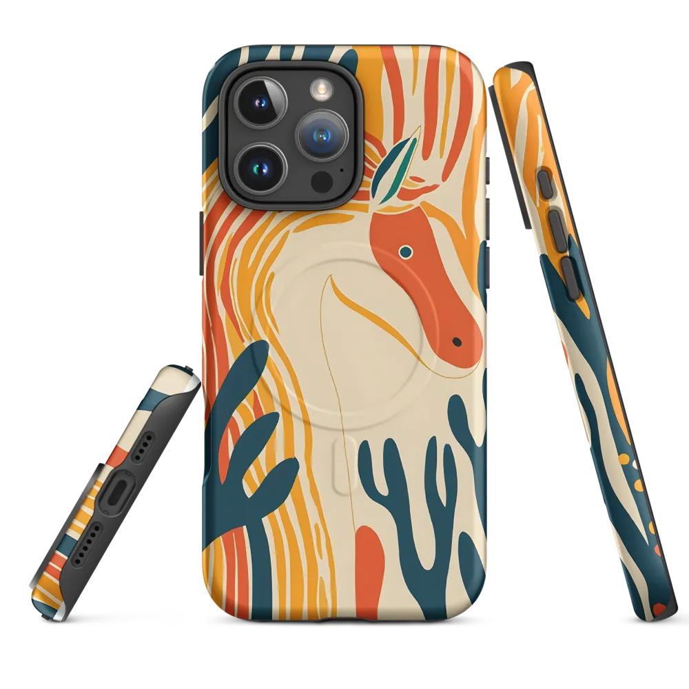 Whimsical Unicorn in a Lush Landscape | Phone Case |  16 Pro Max | MagSafe® Tough Case | Matte