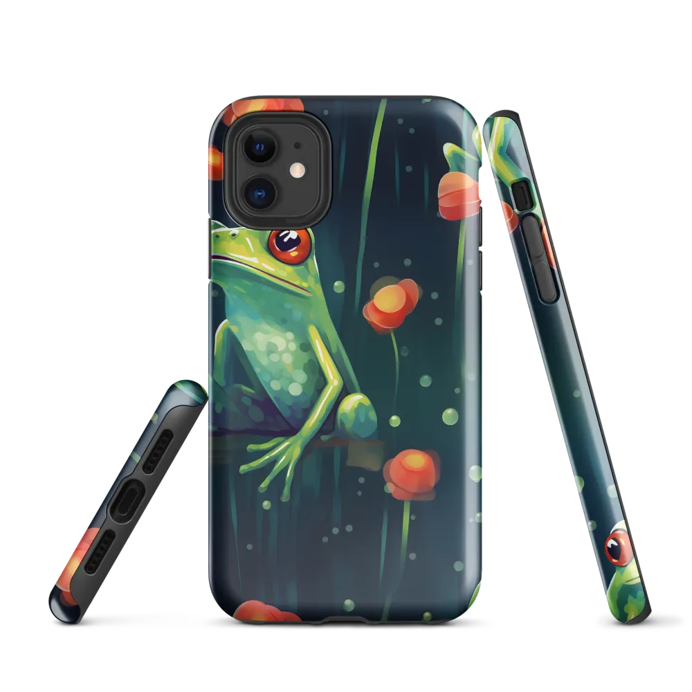 Playful Frogs in a Lush Pond | Phone Case |  11 | Tough Case | Glossy